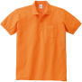 鹿の子ポロシャツのカラー015（オレンジ）