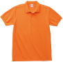 鹿の子ポケット無しポロシャツのカラー015（オレンジ）
