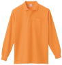 鹿の子長袖ポロシャツのカラー015（オレンジ）
