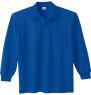 鹿の子長袖ポロシャツのカラー032（ロイヤルブルー）