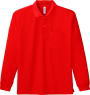 ドライメッシュ長袖ポロシャツのカラー010（レッド）